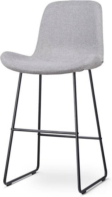 Nolon Nino-Fé Barkruk Lichtgrijs Zwart Onderstel 75 cm