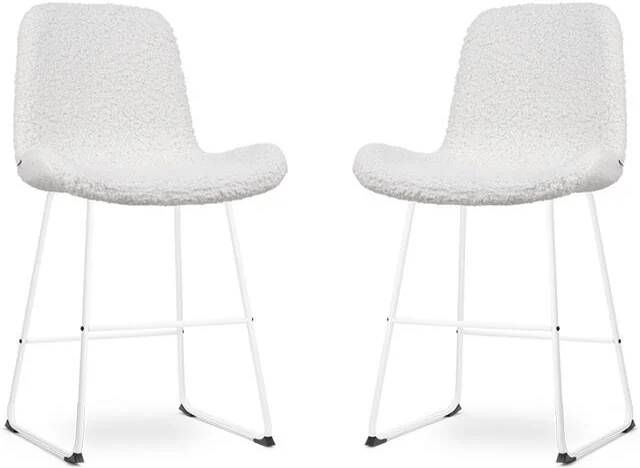 Nolon Nino-Fé Barkrukken Set van 2 Teddy Wit 65 cm