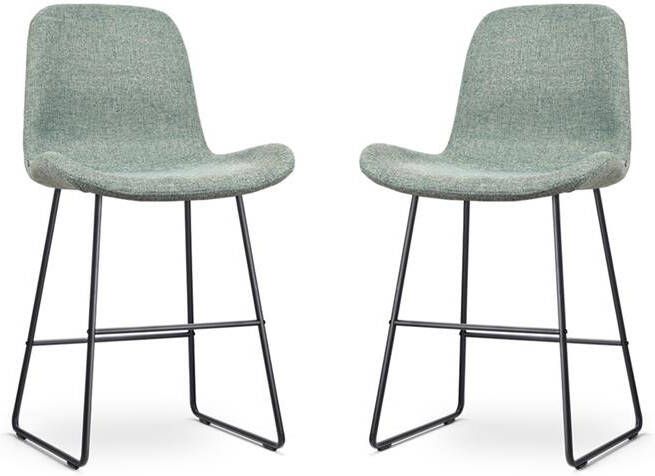 Nolon Nino-Fé Barkrukken Set van 2 Zacht Groen Zwart 65 cm