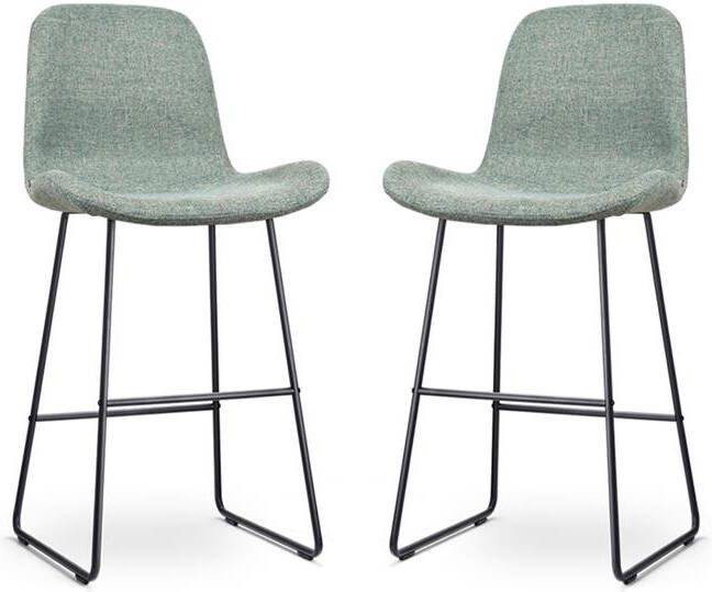 Nolon Nino-Fé Barkrukken Set van 2 Zacht Groen Zwart 75 cm