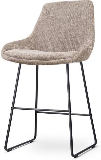 Nolon Nino-Isa Barkruk Bruin Stof Zwart Onderstel 65 cm