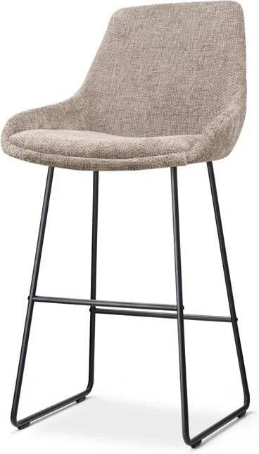 Nolon Nino-Isa Barkruk Bruin Stof Zwart Onderstel 75 cm