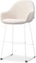 Nolon Nino-Mae Barkruk Bouclé Beige Wit Onderstel 65 cm Stof Voor Kookeiland met Rugleuning Design Scandinavisch Comfortabel - Thumbnail 2