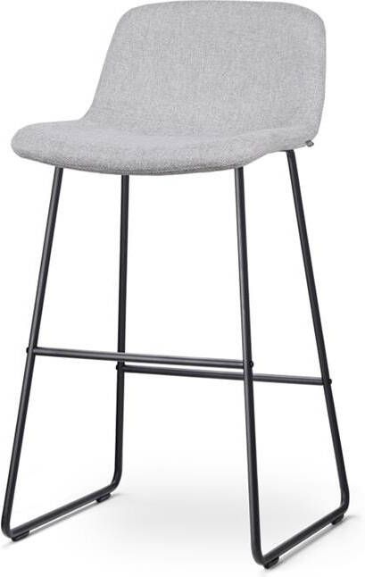 Nolon Nino-Mats Barkruk Lichtgrijs Zwart Onderstel 75 cm