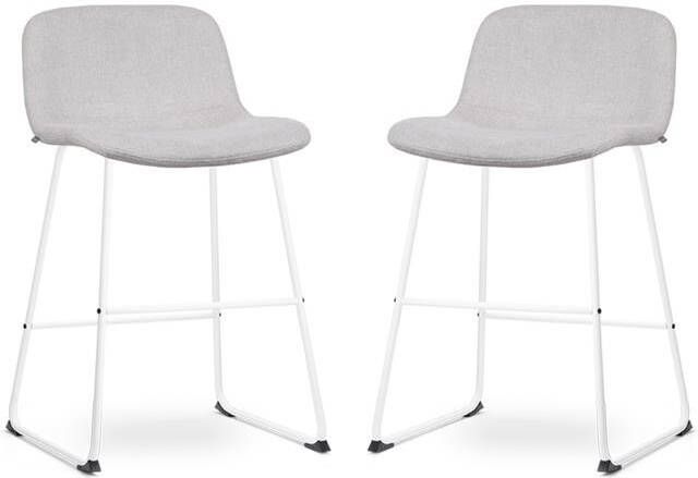 Nolon Nino-Mats Barkrukken Set van 2 Beige Wit 65 cm