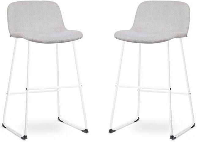 Nolon Nino-Mats Barkrukken Set van 2 Beige Wit 75 cm