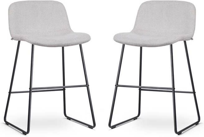 Nolon Nino-Mats Barkrukken Set van 2 Beige Zwart 65 cm