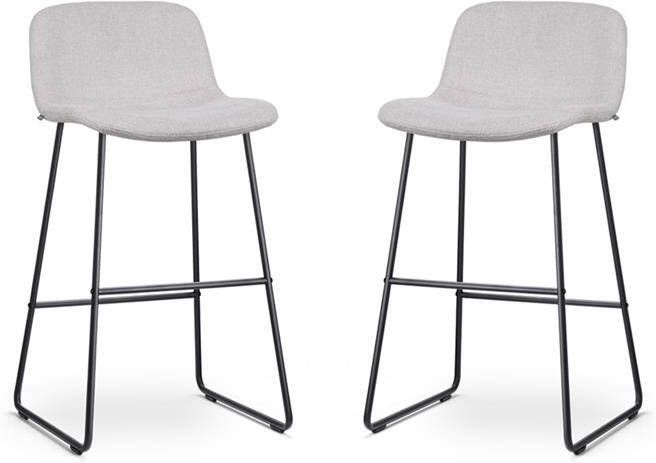 Nolon Nino-Mats Barkrukken Set van 2 Beige Zwart 75 cm