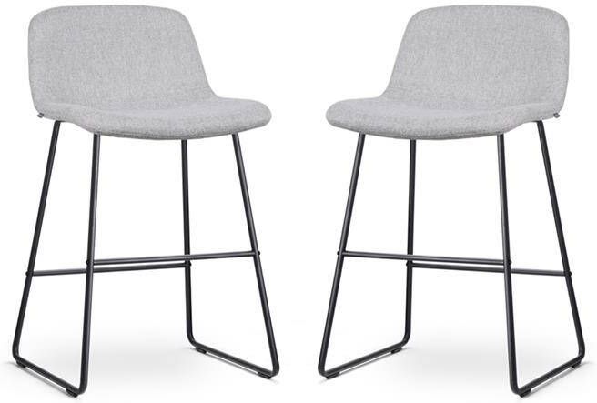 Nolon Nino-Mats Barkrukken Set van 2 Lichtgrijs Zwart 65 cm