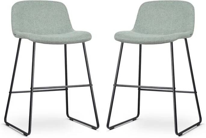 Nolon Nino-Mats Barkrukken Set van 2 Zacht groen Zwart 65 cm