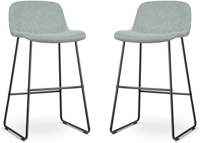 Nolon Nino-Mats Barkrukken Set van 2 Zacht groen Zwart 75 cm