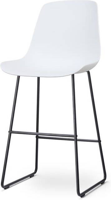 Nolon Nino-Pip Barkruk Wit Kunststof Zwart Onderstel 75 cm