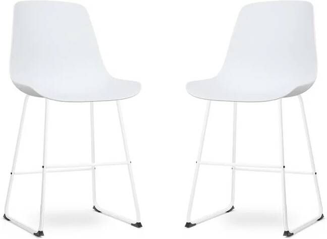 Nolon Nino-Pip barkruk wit onderstel 65 cm set van 2