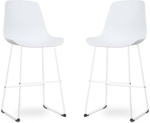 Nolon Nino-Pip barkruk wit onderstel 75 cm set van 2