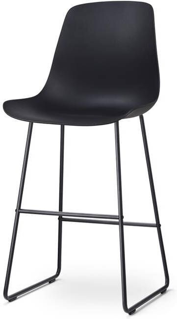 Nolon Nino-Pip Barkruk Zwart Kunststof Zwart Onderstel 75 cm