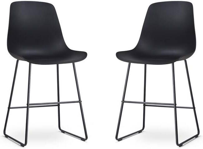 Nolon Nino-Pip barkruk zwart onderstel 65 cm set van 2