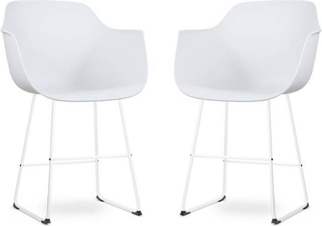 Nolon Nino-Puk barkruk wit onderstel 65 cm set van 2