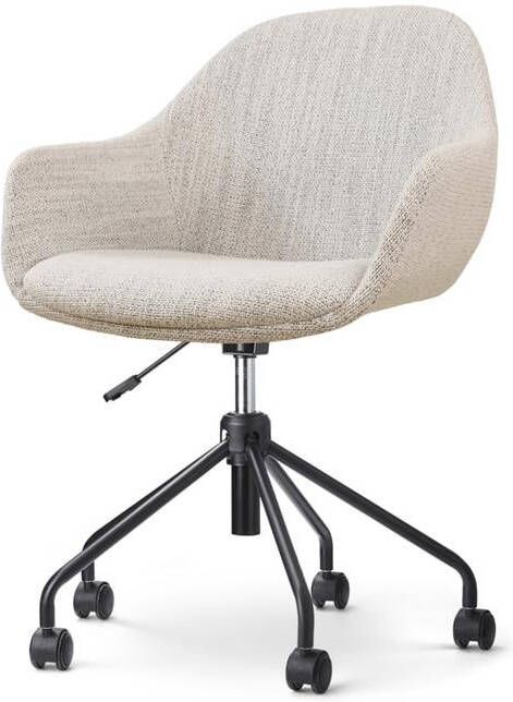 Nolon Nout-Mae Bureaustoel Beige Gemêleerd Armleuning Zwart