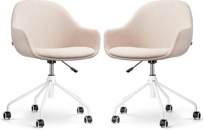 Nolon Nout-Mae Bureaustoelen Set van 2 Beige Wit