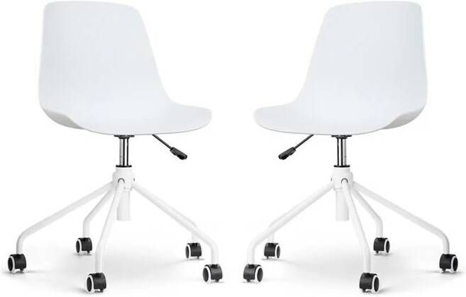 Nolon Nout-Pip Bureaustoelen Set van 2 Wit Onderstel