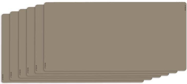 NOOBLU DUBL onderzetters 11x22 cm Senso Clay grey Set van 6