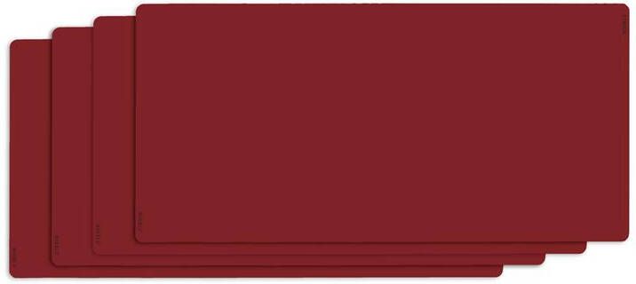 NOOBLU DUBL onderzetters 11x22 cm Senso Ruby red Set van 4