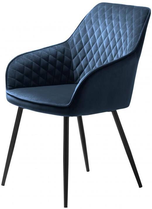 Nordic Home Bernt armstoel velvet blauw