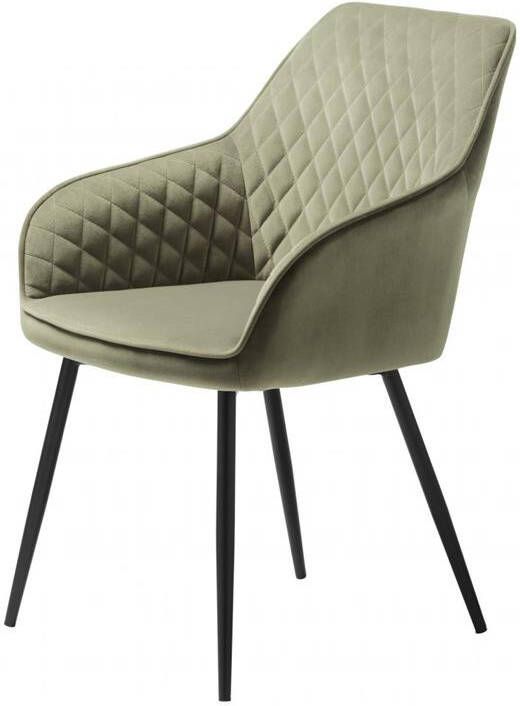 Nordic Home Bernt armstoel velvet olijfgroen