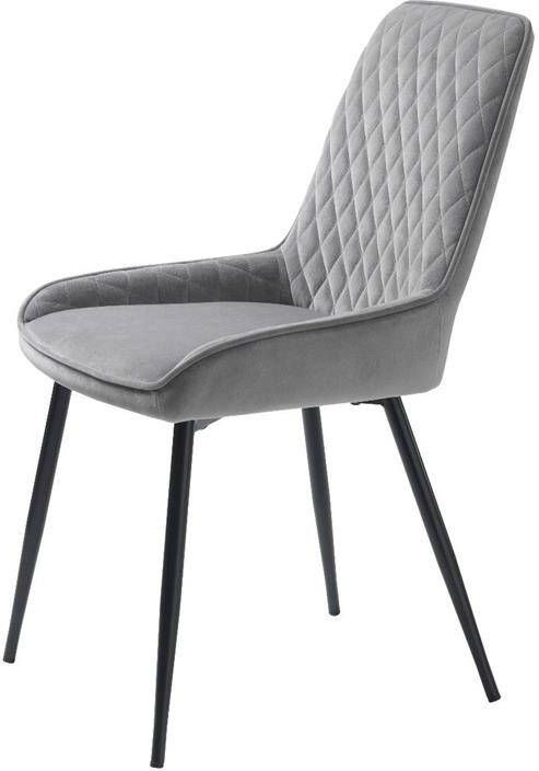 Nordic Home Bernt eetkamerstoel velvet grijs