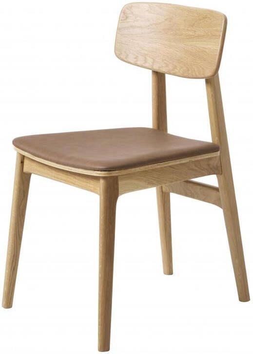 Nordic Home Mikkel eetkamerstoel eikenhout naturel|bruin
