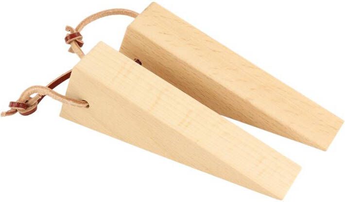 NORDIX Deurstopper Hout Set van 2 Deurvastzetter Deurwig Beige