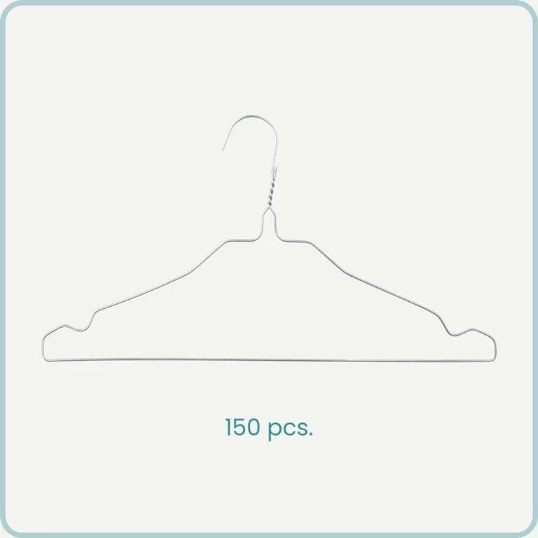 Nordix Kledinghangers Set 150 Stuks Metaal Draadhanger Kleerhangers