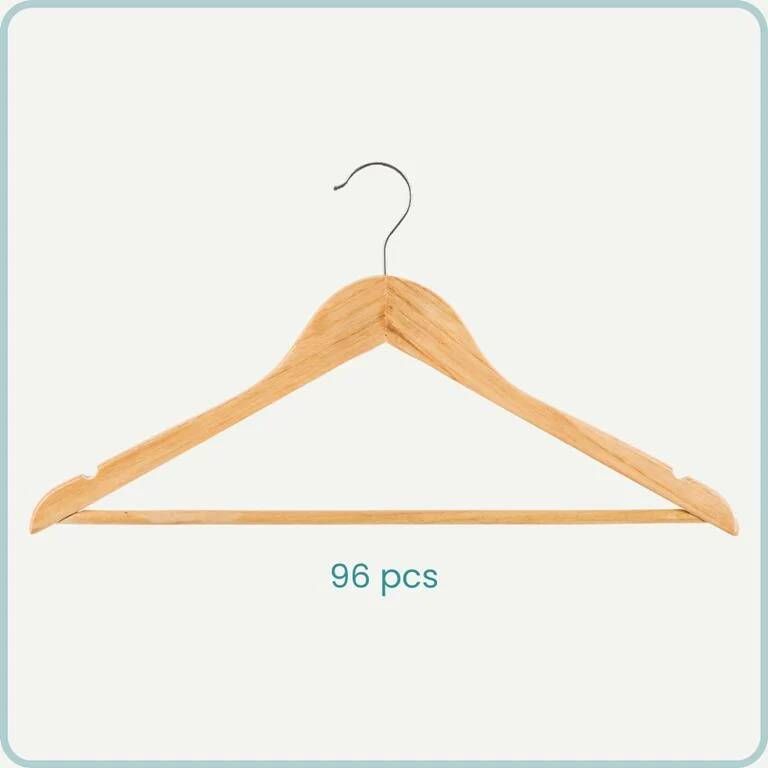 NORDIX Kledinghangers Set 96 stuks Hout Kleerhangers