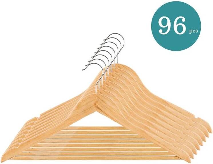 Nordix Kledinghangers Set 96 stuks Hout Kleerhangers