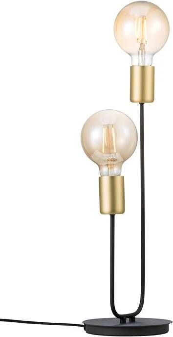 Nordlux Josefine tafellamp tweelichts E27 44 cm hoog gouden details zwart