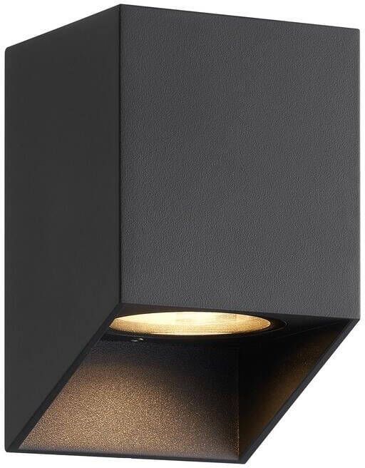 Nordlux wandlamp buiten Nico vierkant zwart