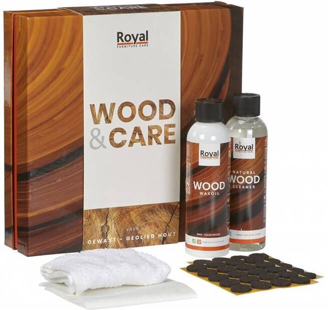 Oranje Furniture Care Onderhoudsmiddel Wood Wax & Oil Kit Zwart Leder