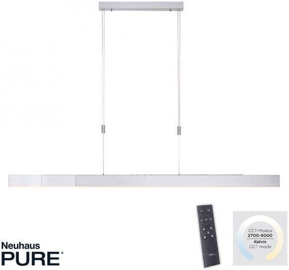 Lamponline Paul Neuhaus Hanglamp e-Slide L 120-200 cm mat chroom