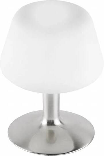 Paul Neuhaus Till Tafellamp staal+glas paddestoel met touchdimmer Modern - 2 jaar garantie