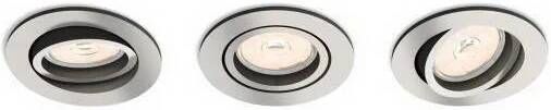 Philips Donegal Inbouwspots Recessed nickel 3xNW 230V 3 stuks