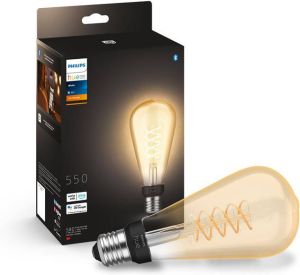 Philips Hue filament edisonlamp ST72 warmwit licht 1-pack E27 W…