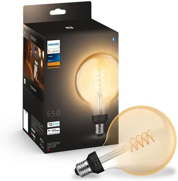 Philips Hue filament globelamp G125 warmwit licht 1-pack E27 Wi…
