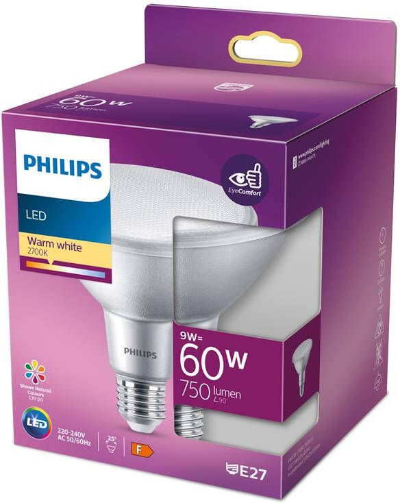 Philips LED reflector PAR 38 lamp niet dimbaar E27 9W 750lm 2700K 2…