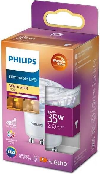 Philips LED Spot 35 W GU10 Dimbaar warmwit licht