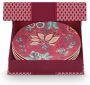 Pip Studio oriental flower festival dark pink set van 4 bordjes 17cm roze gebaksbordjes cadeauset - Thumbnail 2