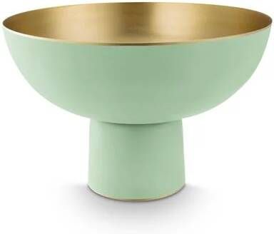 Pip Studio Round Bowl Serving Bowl Green Metal 30x20cm