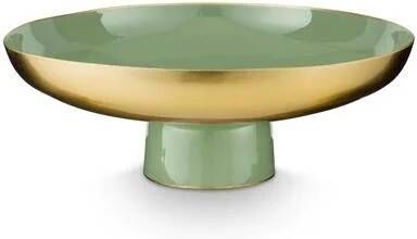Pip Studio Round Bowl Serving Bowl Green Metal 35x12.5cm