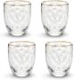 Pip Studio Floral Waterglazen Goud Kristal Glas Set van 4 280ml - Thumbnail 2