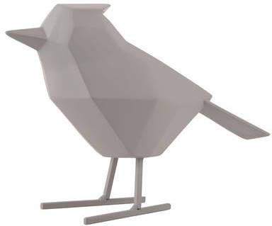 Present Time Ornament Bird Large polyresin mat Warm Grijs 24x9x18 5cm