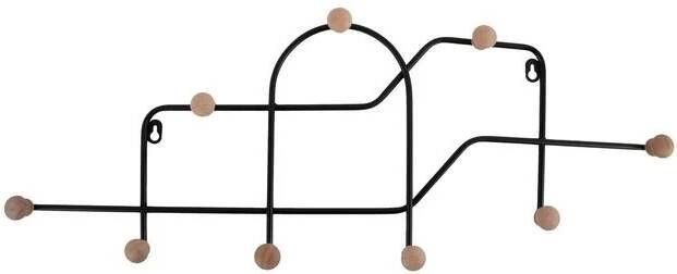 Present time Kapstok Mace Mat Zwart 71x4x27cm